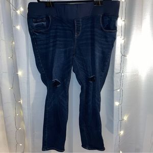 Old Navy Rockstar Distressed Maternity Jeans